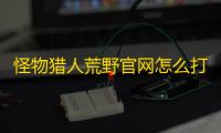 怪物猎人荒野官网怎么打不开?